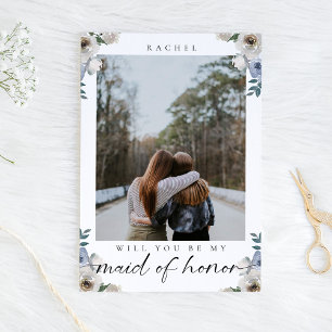 Carte Postale Serez-vous ma Demoiselle d'Honneur Photo de Rose B