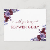 Carte Postale Serez-Vous Ma Fille Fleur Violet Floral (Devant)