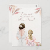 Carte Postale Serez-Vous Ma Proposition De Fête De Fête De Fille (Devant / Derrière)