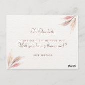 Carte Postale Serez-Vous Ma Proposition De Fête De Fête De Fille (Dos)