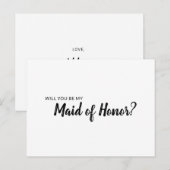 Carte Postale Serez-vous ma servante d'honneur invitation minima (Devant / Derrière)