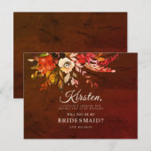 Carte Postale Serez-Vous Ma Serveuse D'Accueil Bouquet Floral D' (Devant / Derrière)