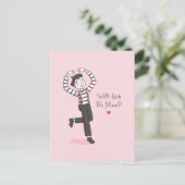 Carte Postale Serez-Vous Mime Doodle, Funny Valentines Day (Debout devant)