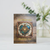 Carte Postale Série Coeur en verre doré Steampunk Steampunk (Debout devant)