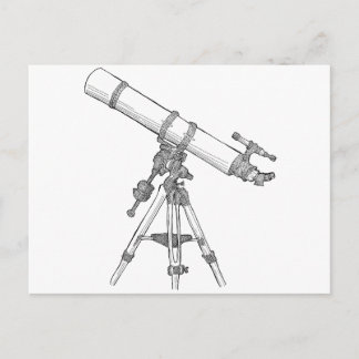Carte Postale Série de dessin de télescope
