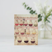 Carte Postale Série de flagons pour l'analyse d'urine (Debout devant)