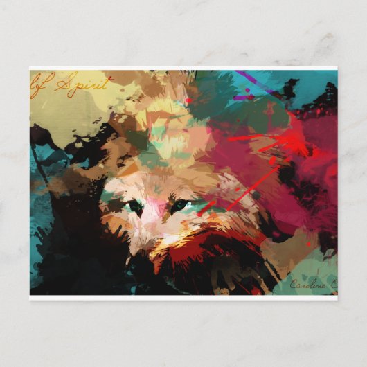 Carte Postale Série de l'esprit de loup - Sunka à rôtir (Devant)