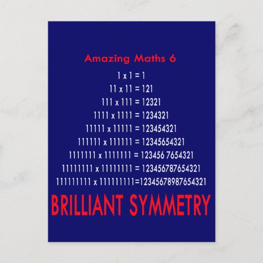 Carte Postale Série de mathématiques Extraordinaires 6 (Devant)