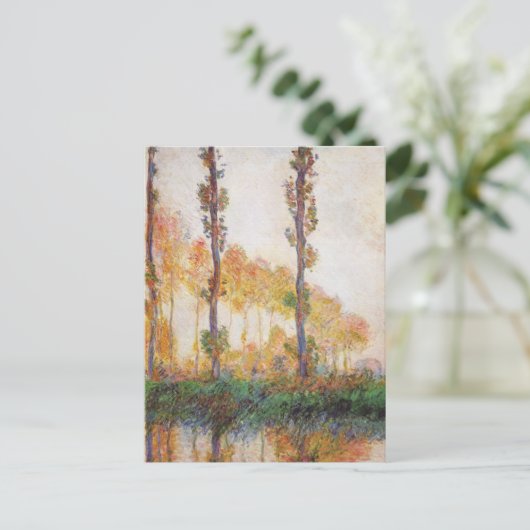 Carte Postale Série des Peupliers, Automne par Claude Monet Cart (Debout devant)