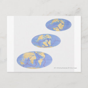 Carte Postale Série d'illustrations de la terre