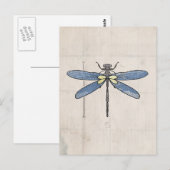 Carte Postale Série d'insectes - libellule par VOL25 (Devant / Derrière)