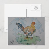 Carte Postale Série Jigsaw - 'Poulet sur la ferme' 2010, www... (Devant / Derrière)