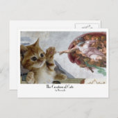 Carte Postale Série Moooosterpiece : "La création de mignons" (Devant / Derrière)