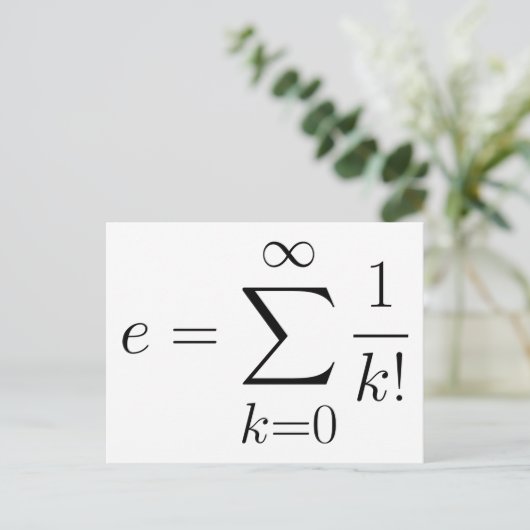 Carte Postale Série numérique d'Euler (Debout devant)