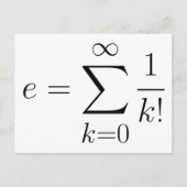 Carte Postale Série numérique d'Euler (Devant)