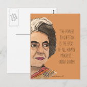 Carte postale série "Sisterhood" - Indira (Devant / Derrière)