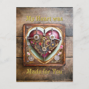 Carte Postale Série Steampunk Rouge à Coeur Buff