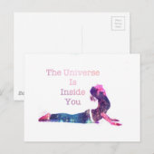 Carte Postale Série Universe Yoga Pose (Devant / Derrière)