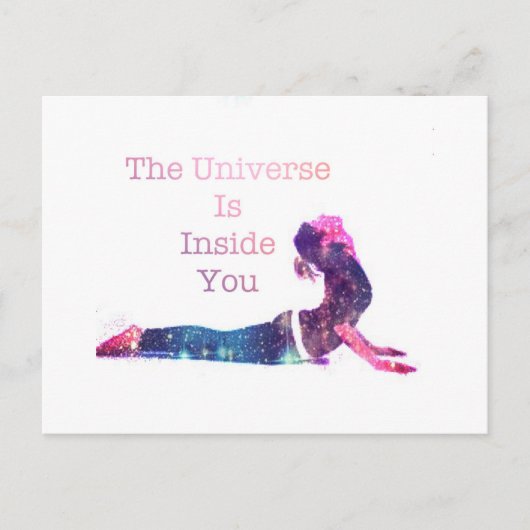 Carte Postale Série Universe Yoga Pose (Devant)