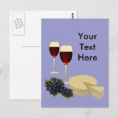 Carte Postale Série Vins et Fromages (Devant / Derrière)