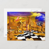 Carte Postale Séries d'échecs, tableaux d'échecs, art d'échecs (Devant / Derrière)