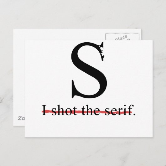 Carte Postale Serif (Devant / Derrière)