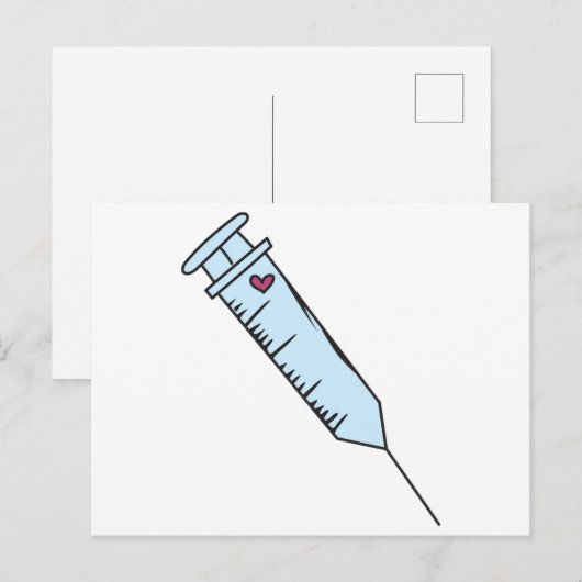 Carte Postale Seringue (Devant / Derrière)