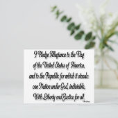 Carte Postale Serment d'allégeance (Debout devant)