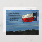 Carte Postale Serment du Texas (Devant / Derrière)