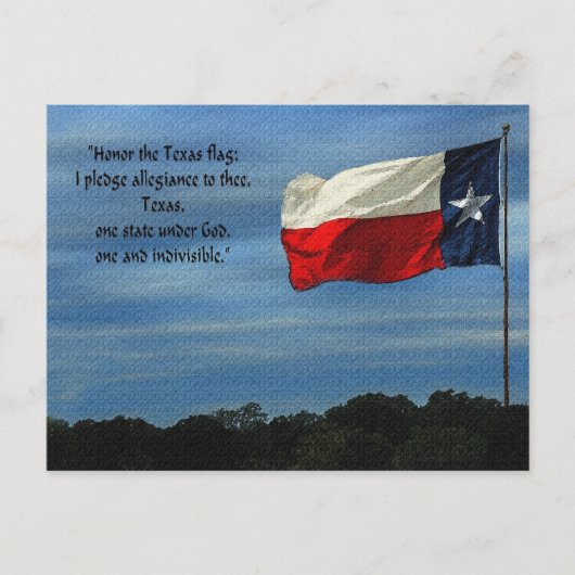 Carte Postale Serment du Texas (Devant)