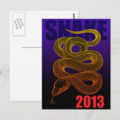 Carte Postale Serpent(a) 2013 (Devant / Derrière)