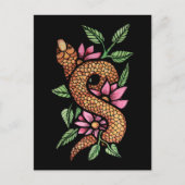 Carte Postale Serpent à fleurs (Devant)