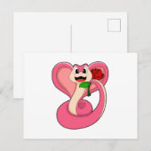 Carte Postale Serpent à la rose (Devant / Derrière)