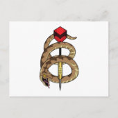 Carte Postale Serpent aux Fléchettes avec Fléchette (Devant)