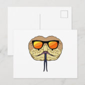 Carte Postale Serpent aux Lunettes de Soleil (Devant / Derrière)