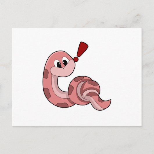 Carte Postale Serpent aux taches rouges (Devant)
