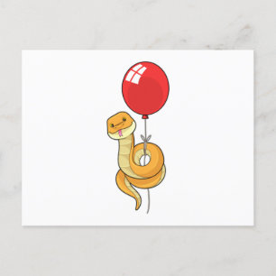 Carte Postale Serpent avec ballon