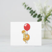 Carte Postale Serpent avec ballon (Debout devant)