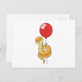 Carte Postale Serpent avec ballon (Devant / Derrière)