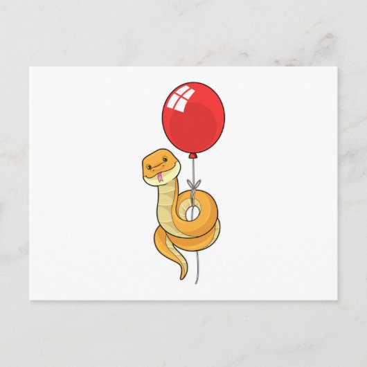 Carte Postale Serpent avec ballon (Devant)