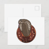 Carte Postale Serpent avec beignet (Devant / Derrière)