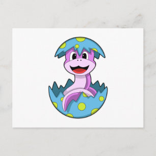 Carte Postale Serpent avec coquille d'oeuf