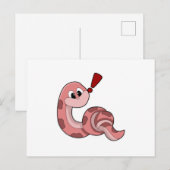 Carte Postale Serpent avec des taches rouges (Devant / Derrière)