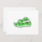 Carte Postale Serpent avec des taches vertes (Devant / Derrière)