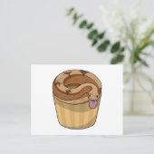 Carte Postale Serpent avec Muffin (Debout devant)