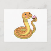 Carte Postale Serpent avec Muffin (Devant)