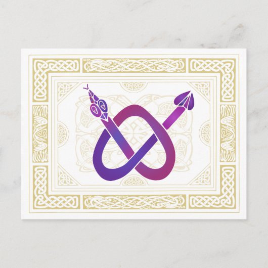 Carte Postale Serpent celtique (Devant)
