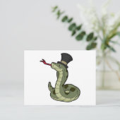Carte Postale Serpent comme Gentleman & Chapeau (Debout devant)