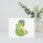 Carte Postale Serpent comme Plongeur avec Tubulure (Debout devant)