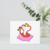 Carte Postale Serpent comme roi avec couronne (Debout devant)